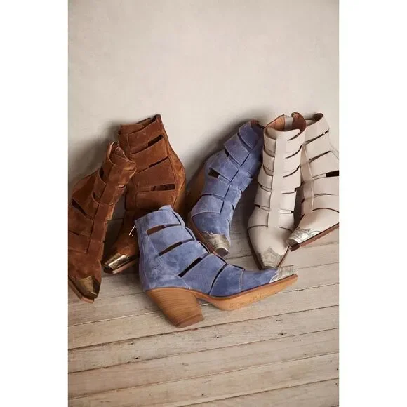 Free People FP Collection Brayden Fisherman Suede Ankle Western Boots - Picture 8 of 8
